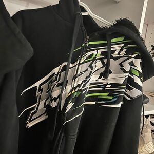 fox fuzzy inside zip up